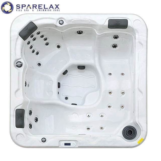 Square Outdoor Hydro Massage 5 Person Family Spa Hot Tub